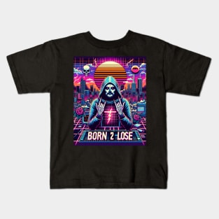 cyberpunk trippy born 2 lose Kids T-Shirt